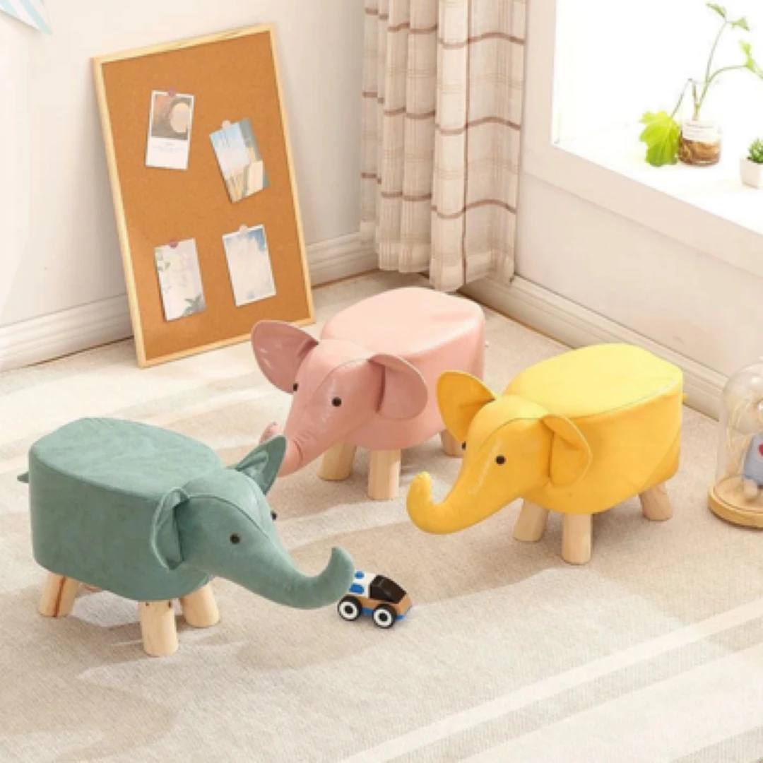 大号实木小象凳家用换鞋凳卡通成人儿童动物凳子
