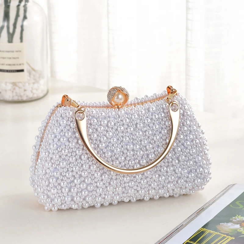 小清新纯色手拿晚宴包手提装卸式提把手拿包化妆品手机收纳包