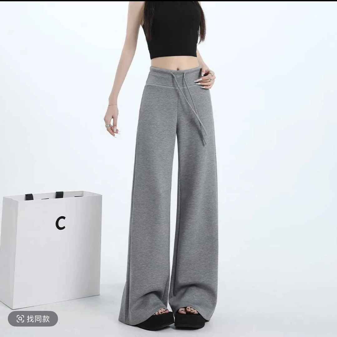 【清仓】新款运动风抽绳中腰卫裤