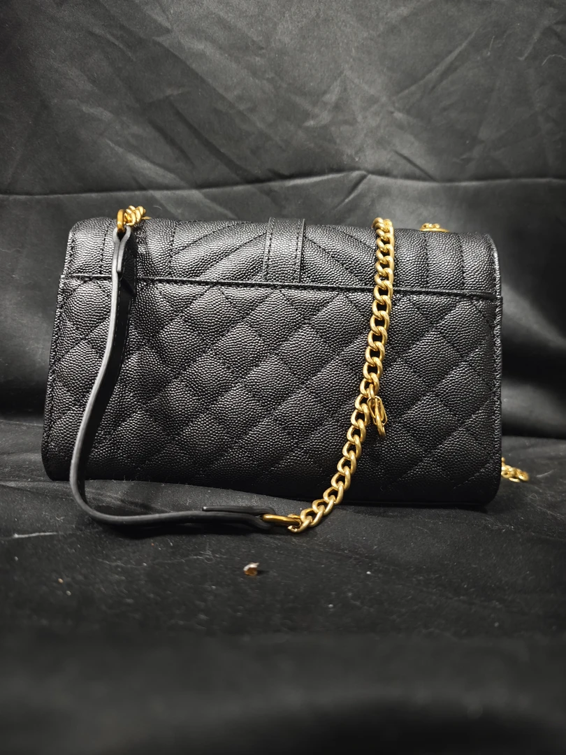 LQ-WITH-QUEEN真皮女包信封包黑色-1