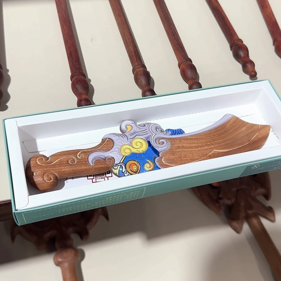 端景台紫檀木类血檀屠龙刀