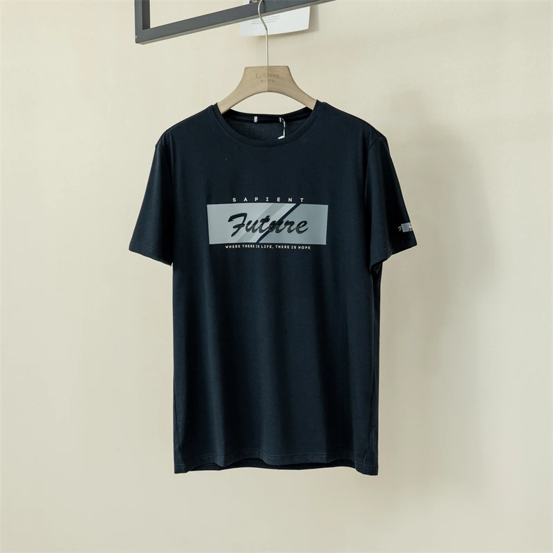 【退货补运费】夏季男士含桑蚕丝弹力时尚印花休闲短袖2Y012/2Y019