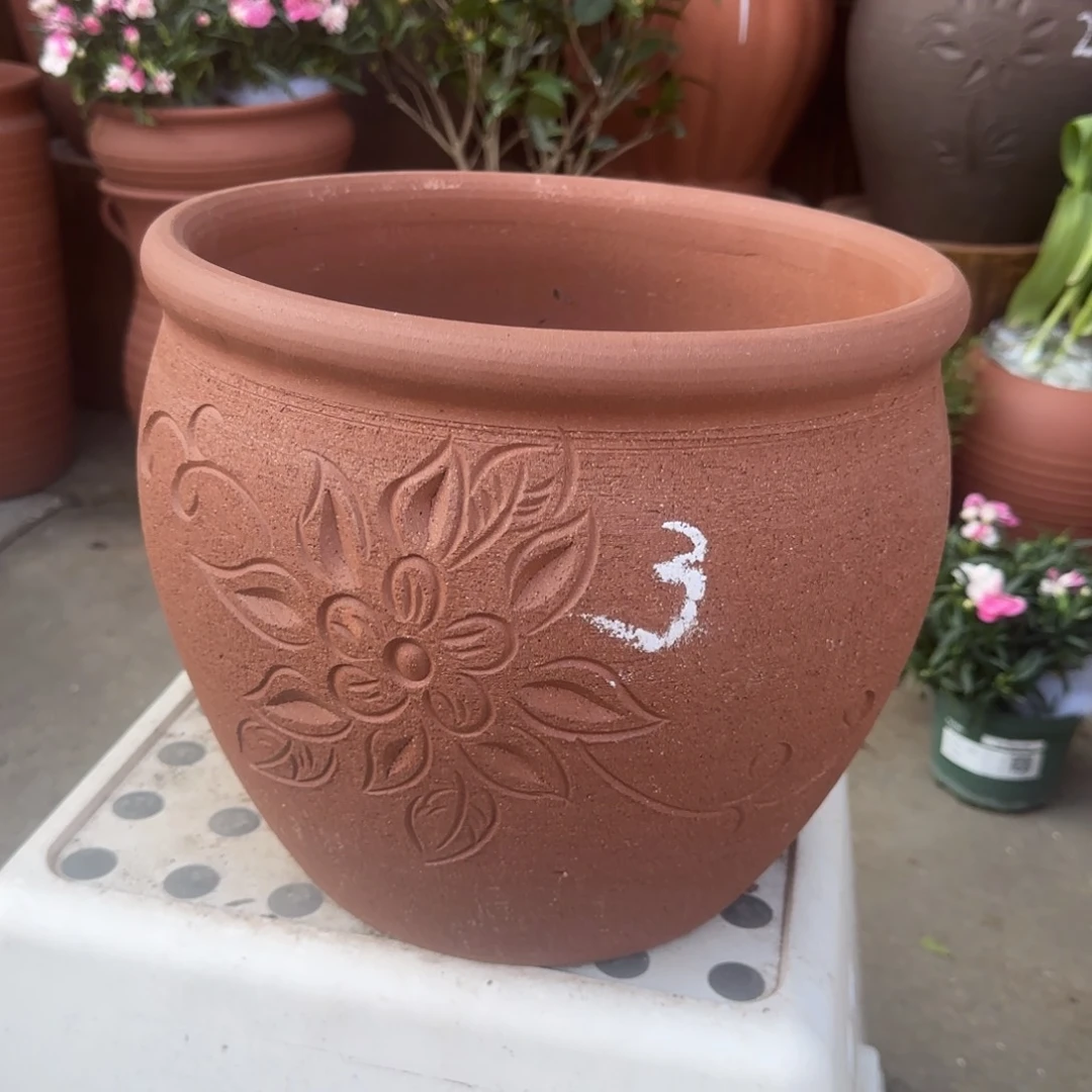 紫砂花盆口28高25宜兴紫砂