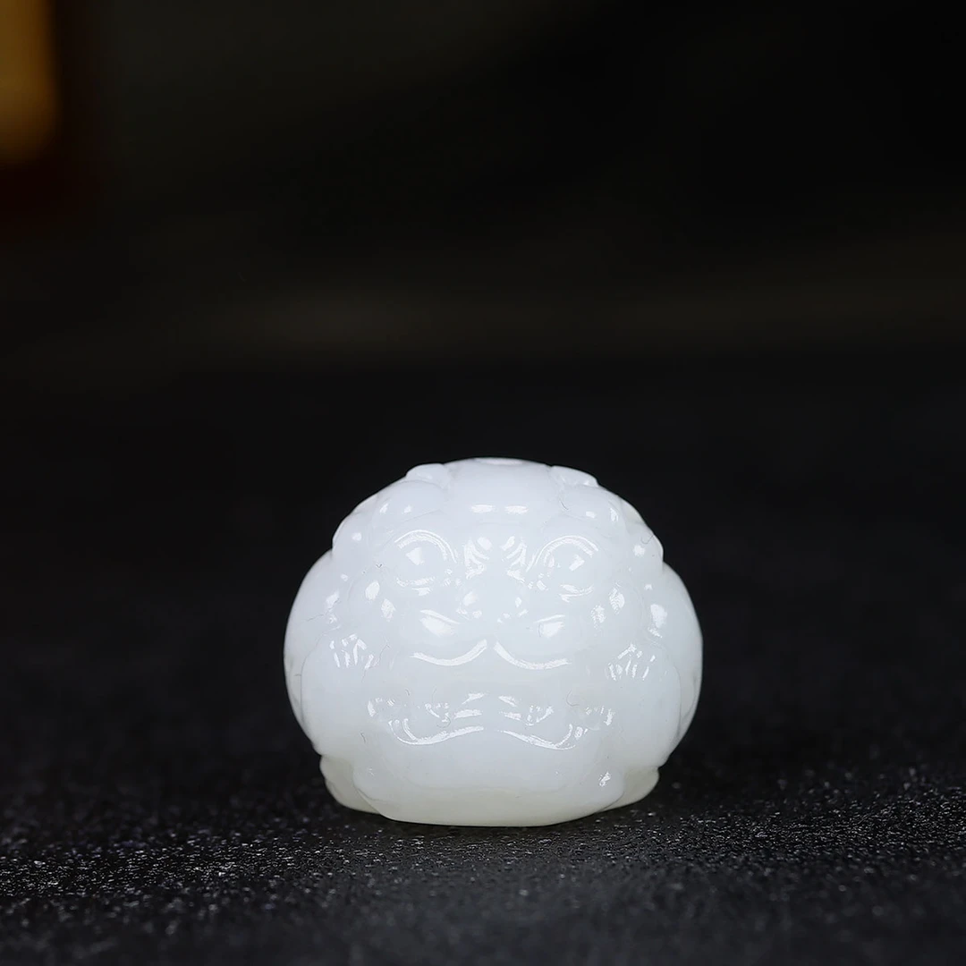 1225146和田玉白玉瑞兽