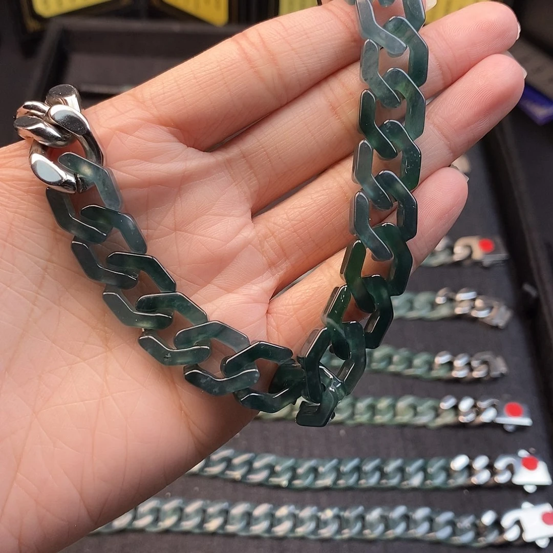 ****️翡翠未镶嵌手链翡翠手链
