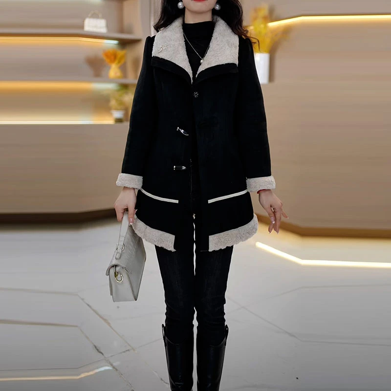 2025冬新款A3795冬季保暖时尚中长款宽松型女洋气秋冬修身外套