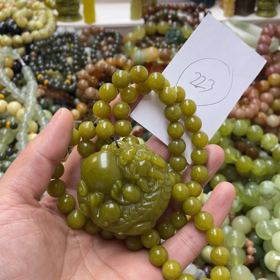 蛇纹石玉手链未镶嵌