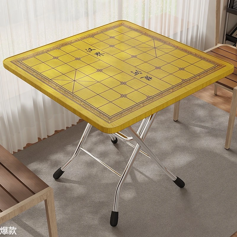 中国象棋桌子户外折叠桌便携式正方形简易下棋专用桌四方桌棋盘桌