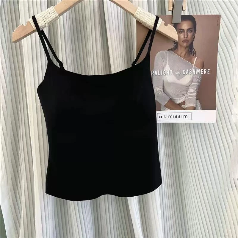 EC原创2025新款设计感时尚显瘦吊带背心女百搭上衣0701D