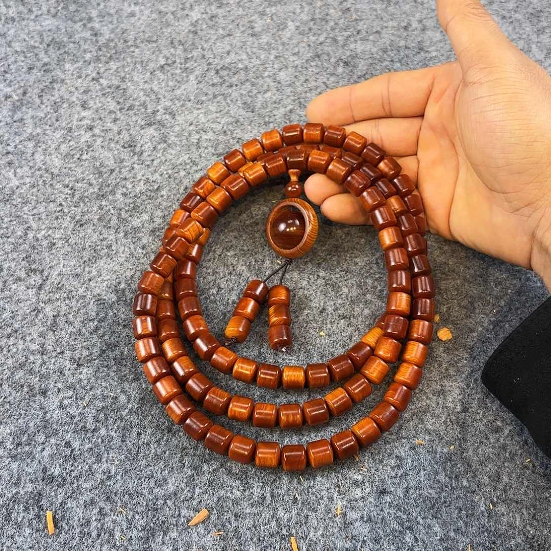 枣木精品崖柏凤血金108沉水