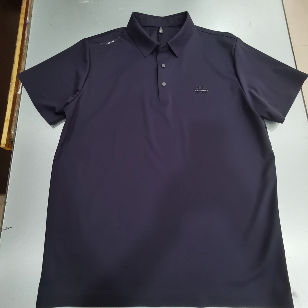 男纯色短袖夏季纽扣宽松型Polo衫休闲polo男式春夏