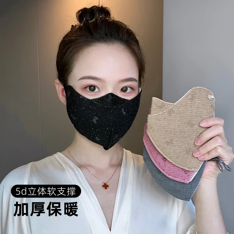 秋冬季保暖口罩女士户外防风防寒加厚立体面罩韩版骑行护眼角时尚