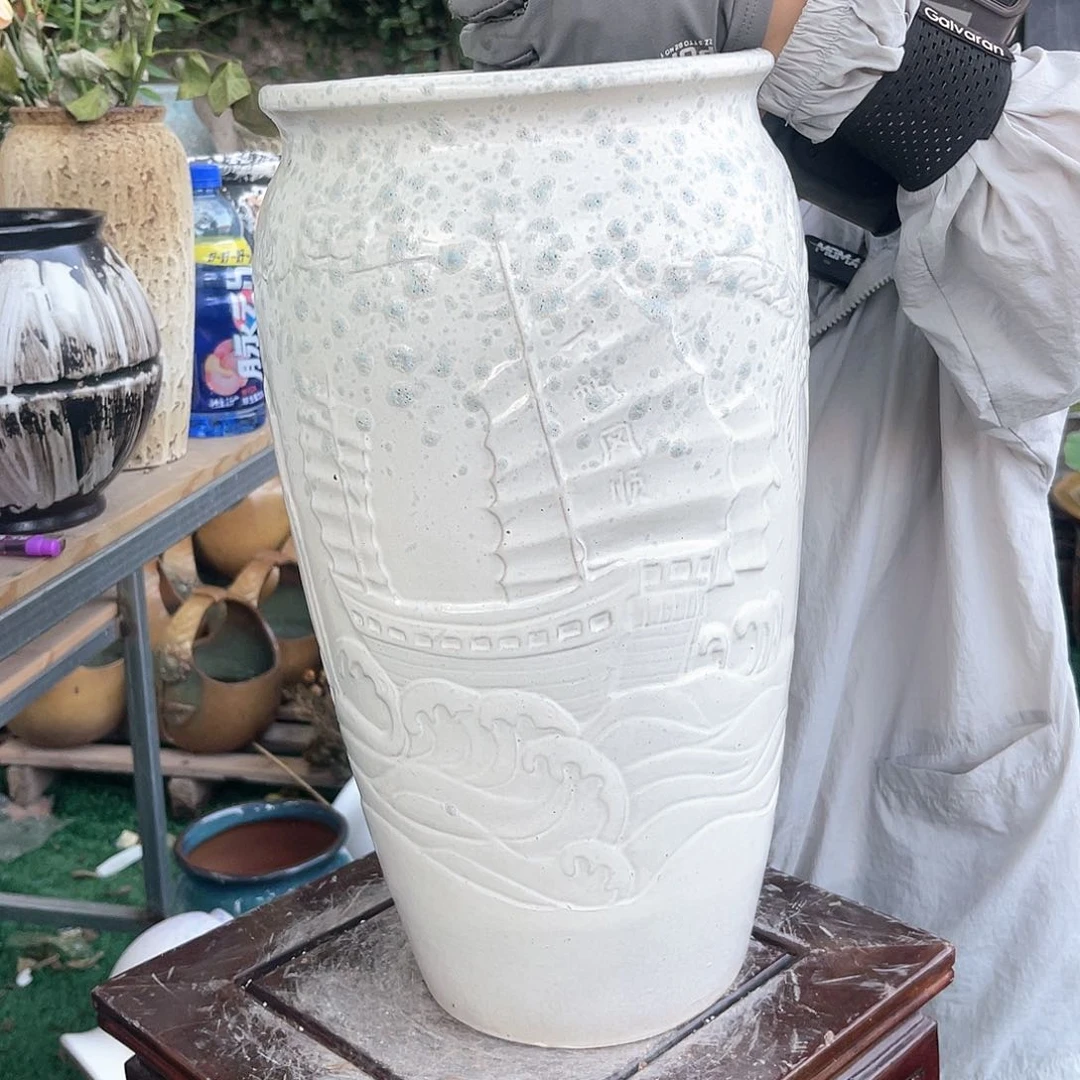 紫砂花盆王嫂花盆直播0530- 一帆风顺高40口20