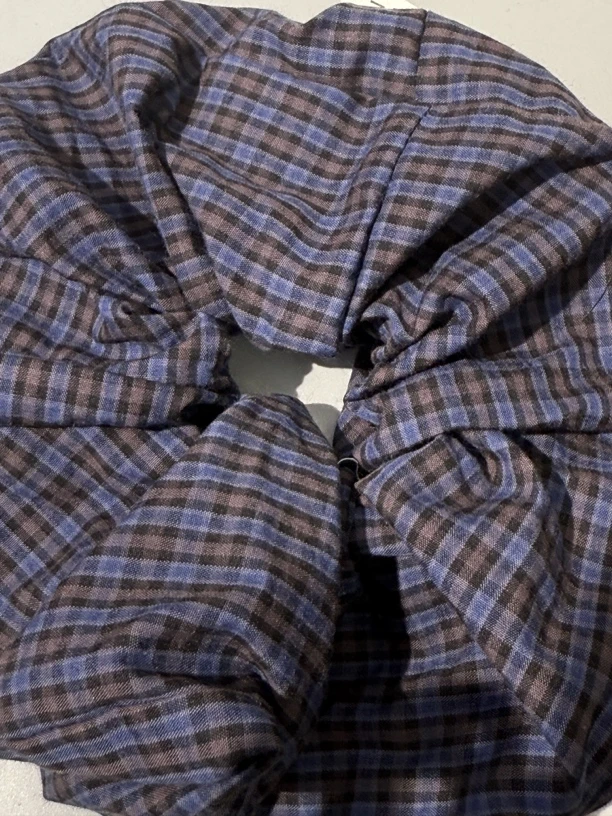 蓝格子ins风甜美风日韩朋克风女发圈发饰时髦