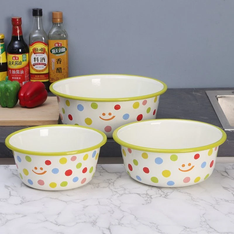 新品欧丽家珐琅搪瓷盆加厚加深搪瓷汤盆搪瓷洗菜盆搪瓷面盆火锅盆
