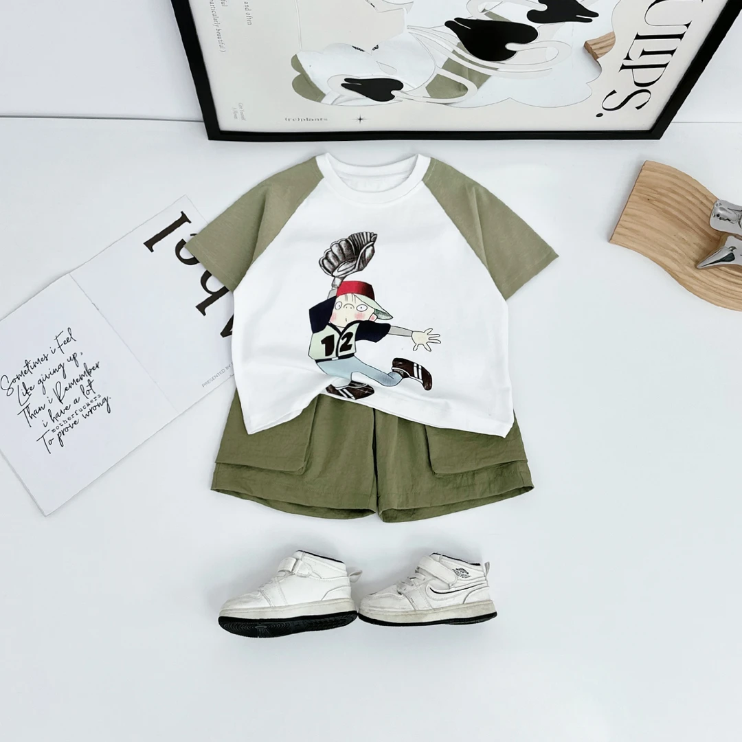 儿童夏装套装夏季2025新款男童短袖两件套 BDX25823 悠悠童话童装