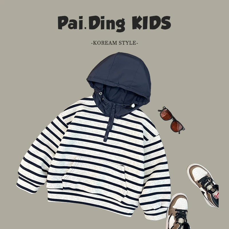 【现货】25春装儿童美式复古休闲宽松卫衣SJ4972（也可拍大一码）