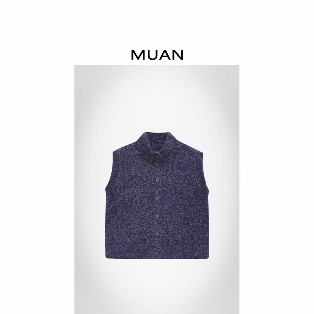 木岸MUAN：《巴黎游记马甲》定制305克针织衫马甲上衣百搭CQ-DG3-141