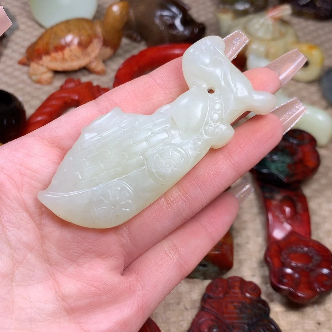白玉菩提吊坠挂件