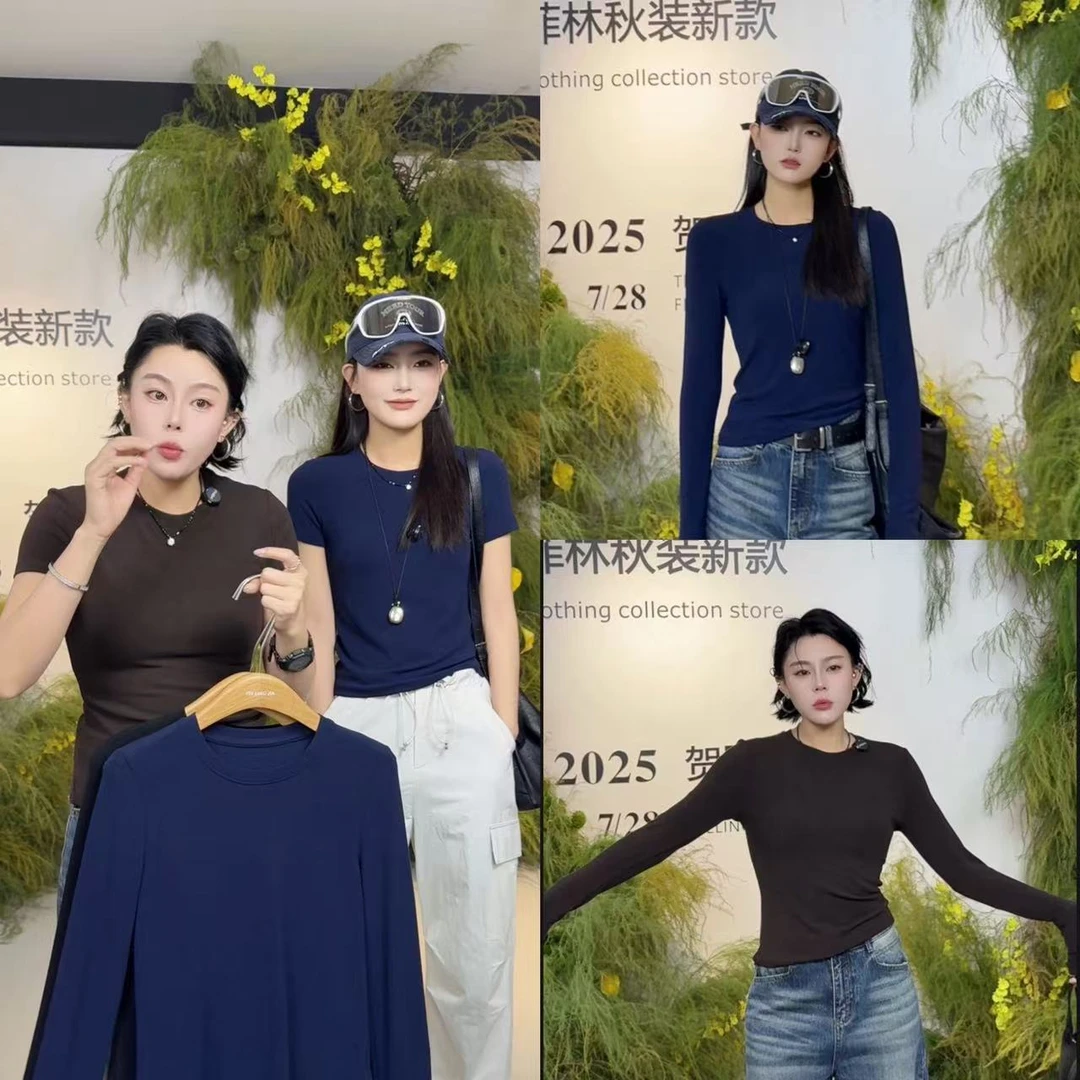 菲林家FL 91166【可可T】 净版百搭圆领基础T恤