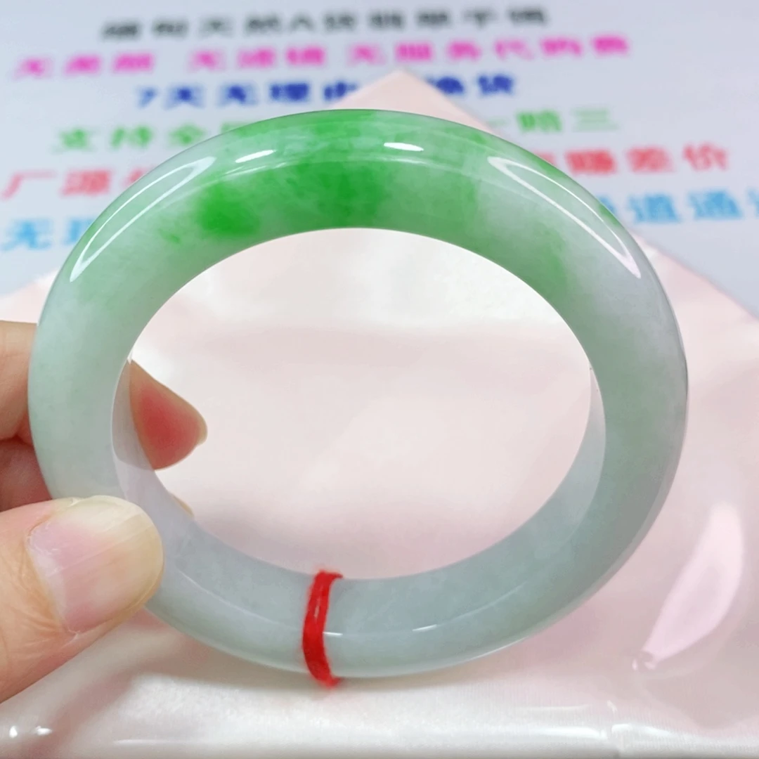 未镶嵌手镯翡翠56.6圈口正圈-厚装