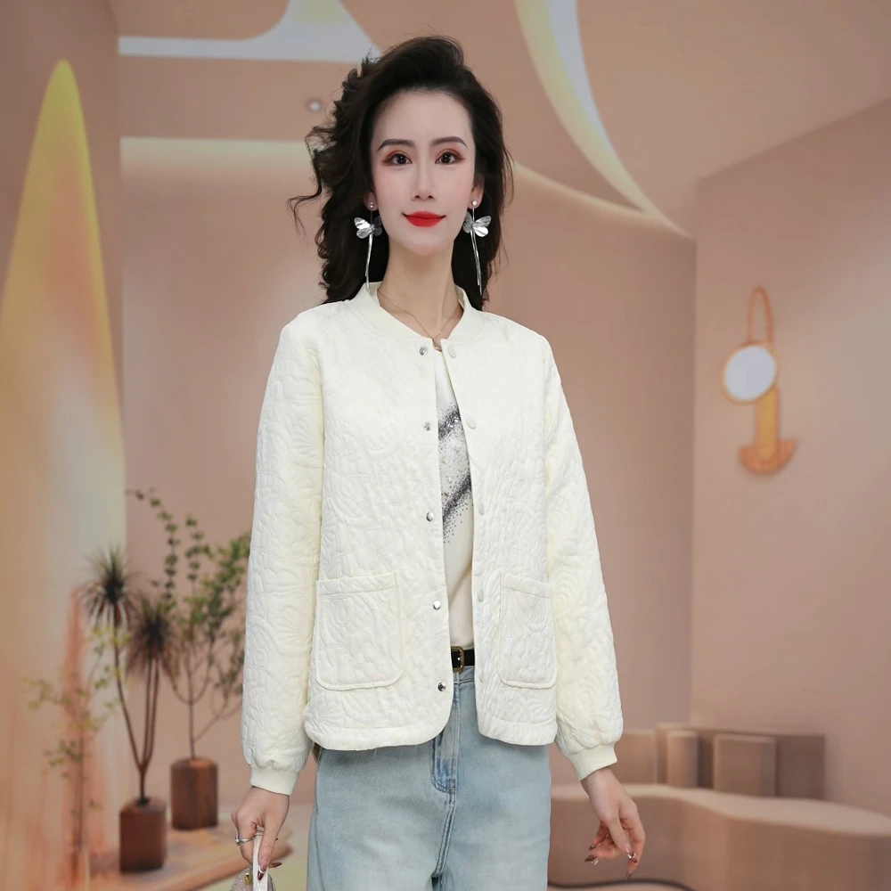 2025年春季新款气质优雅时尚百搭减龄洋气休闲外套M-4XL