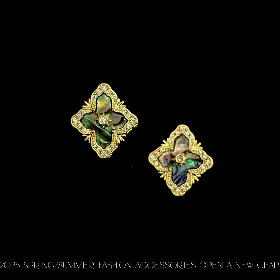 铜合金合成锆石耳饰  镀k金 25款C5044【布契拉】AUYING MUMU耳钉