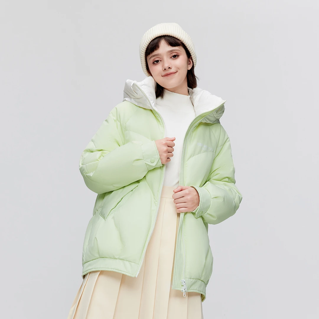 波司登冬季新款小个子女宽松保暖可爱多巴胺色羽绒服B30145422