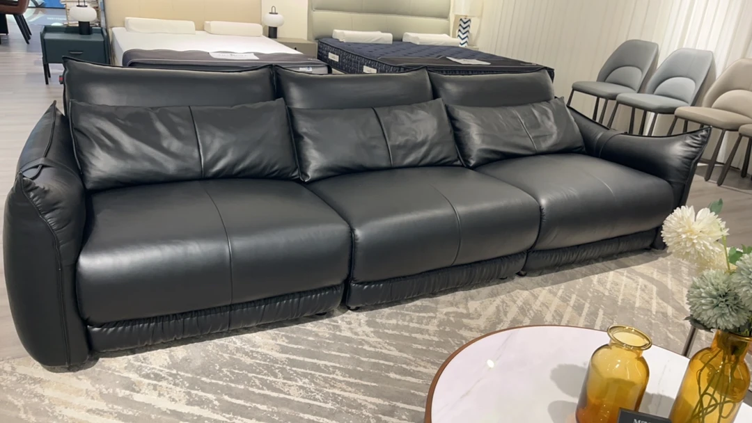 意式皮艺沙发极简