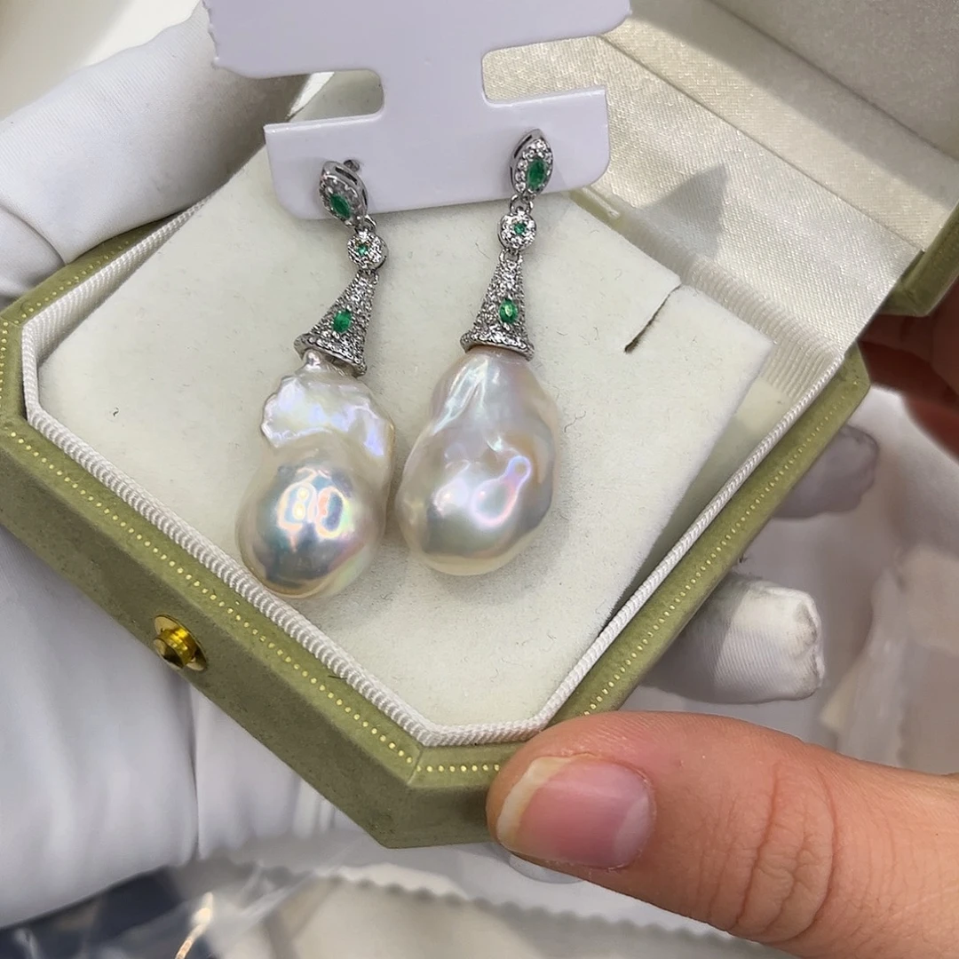 耳饰合金淡水珍珠