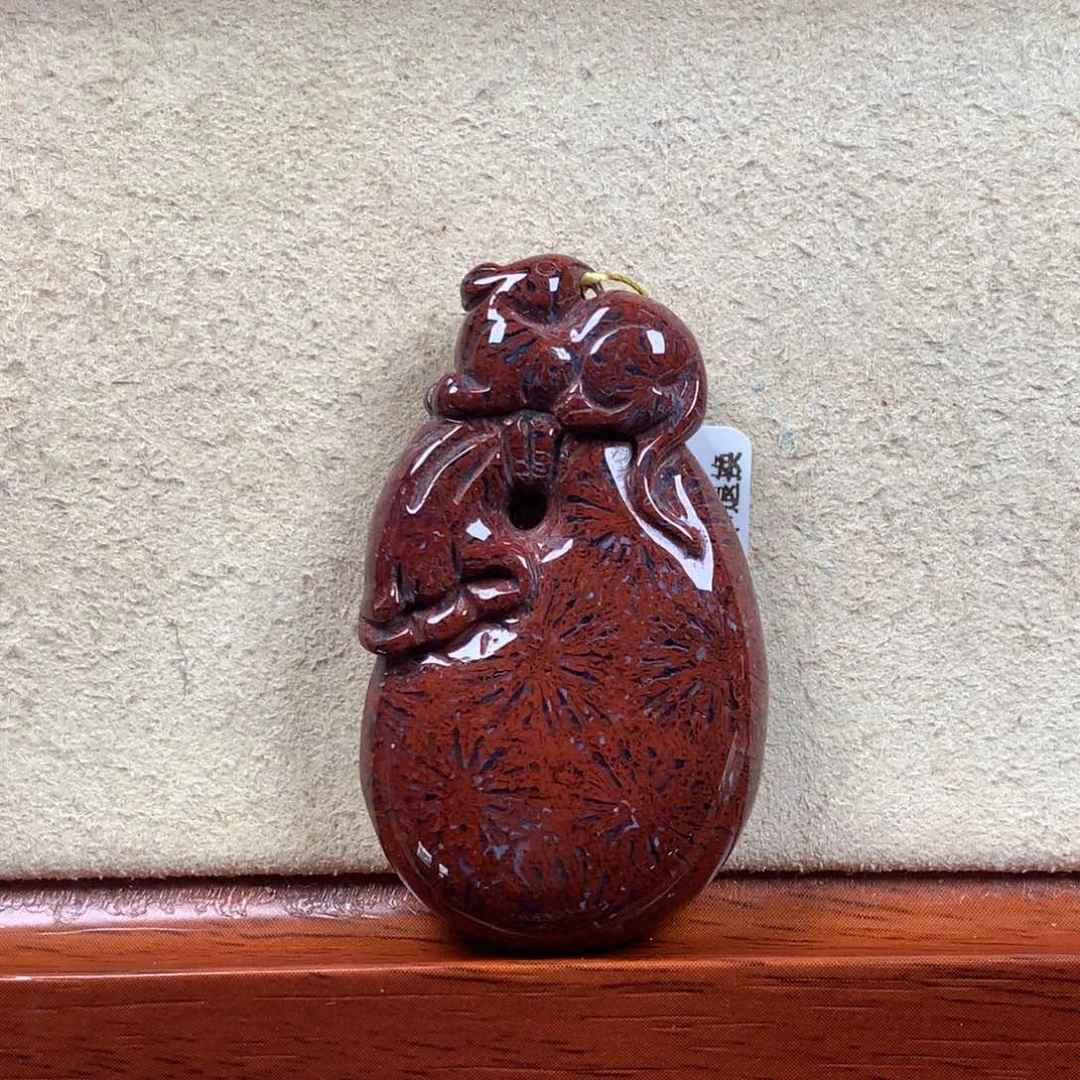 未镶嵌老料红烟花漏1000/个。01硅化珊瑚（珊瑚玉）