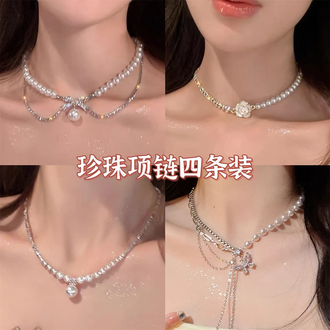 浪漫出逃~双层蝴蝶结项链女款轻奢小众优雅