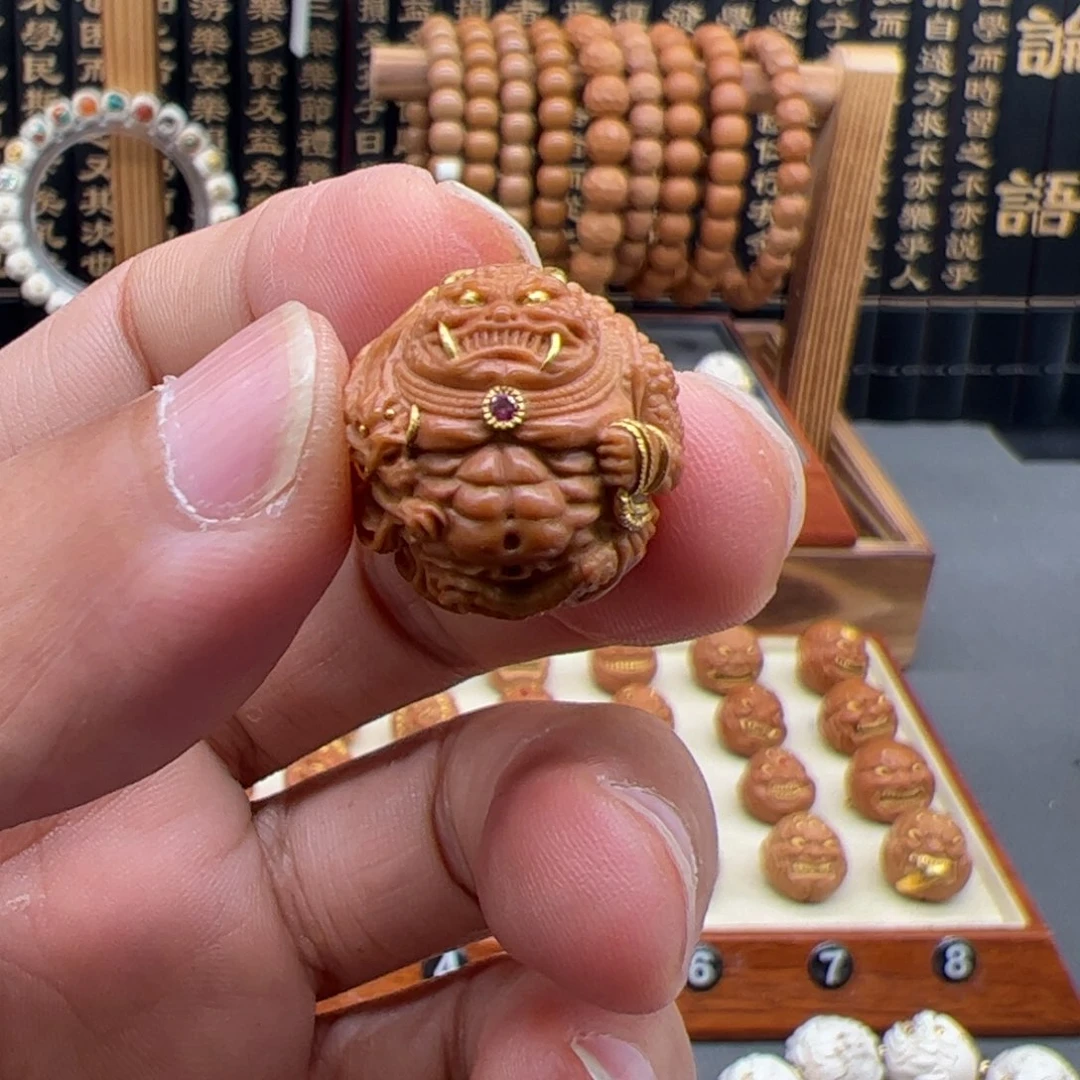 璞***宝猴头核桃吊坠御龙金蟾