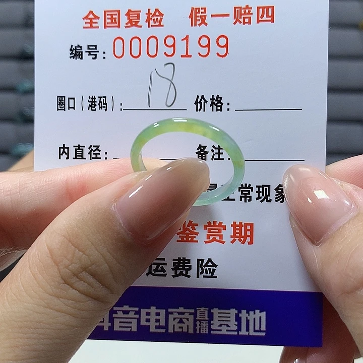 翡翠未镶嵌戒圈9199