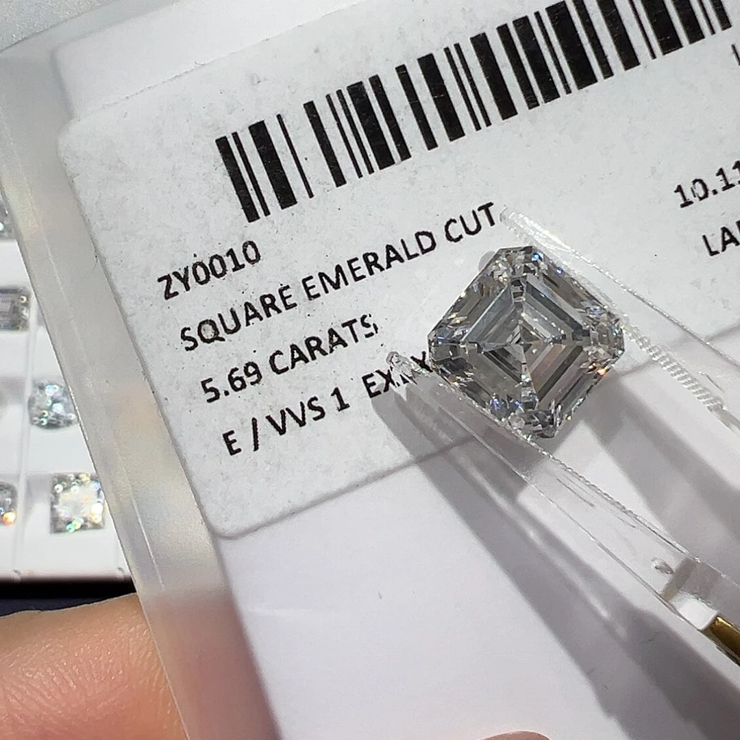 实验室培育钻石裸石5.69克拉阿斯切钻石