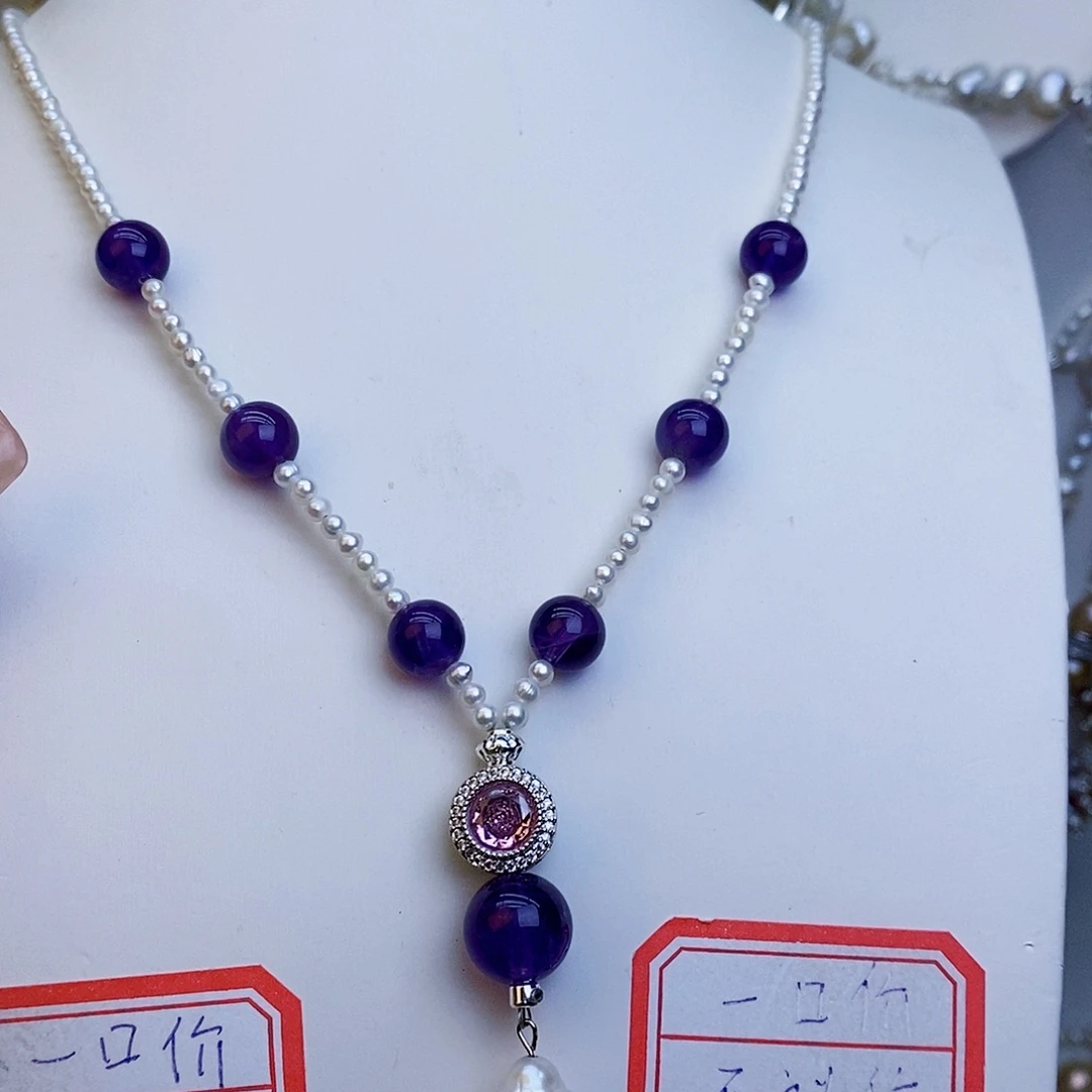 淡水珍珠颈饰银S925镶嵌