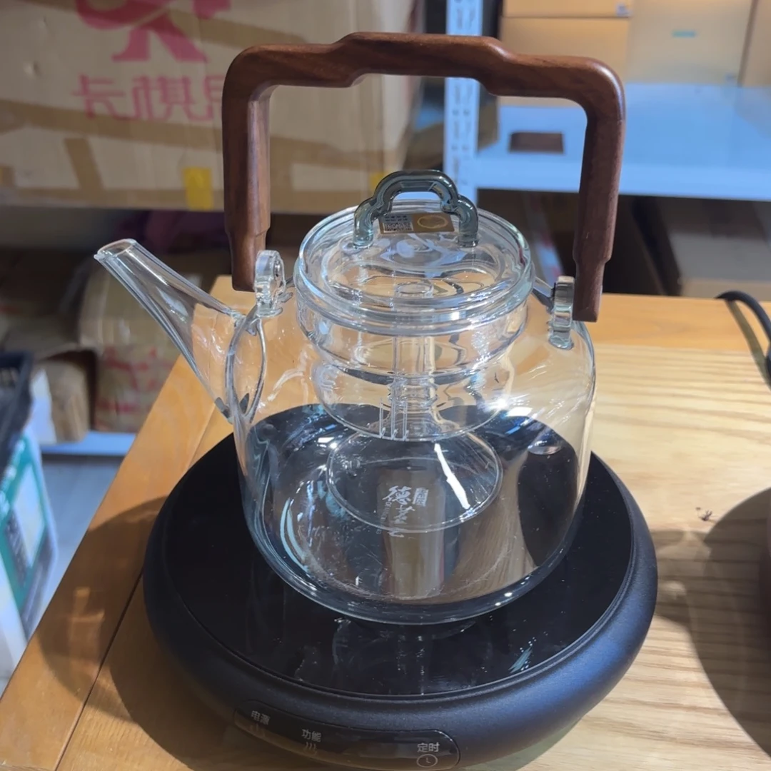 黑***墨玻璃禾器灵韵壶双内胆