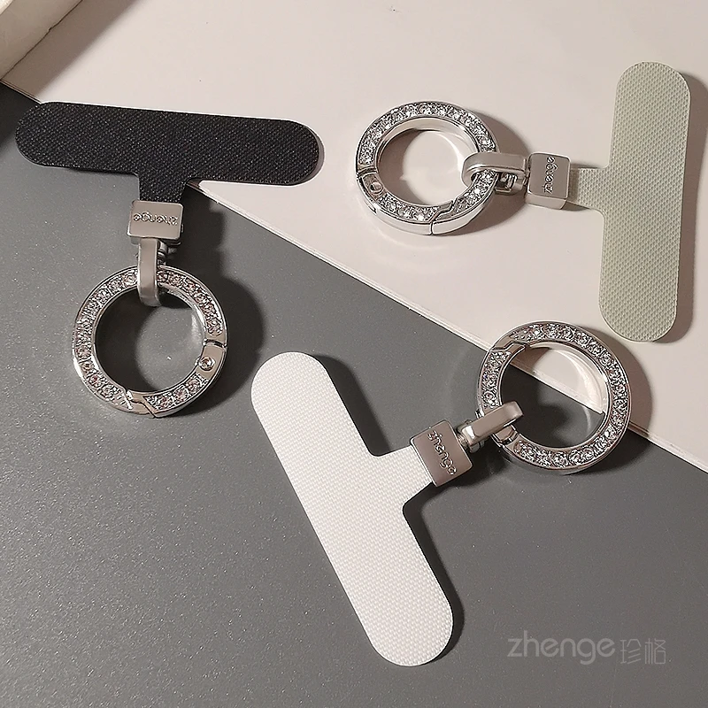 手机挂绳旋转夹片薄垫片手机链挂片不影响充电手串指环挂钩扣连接