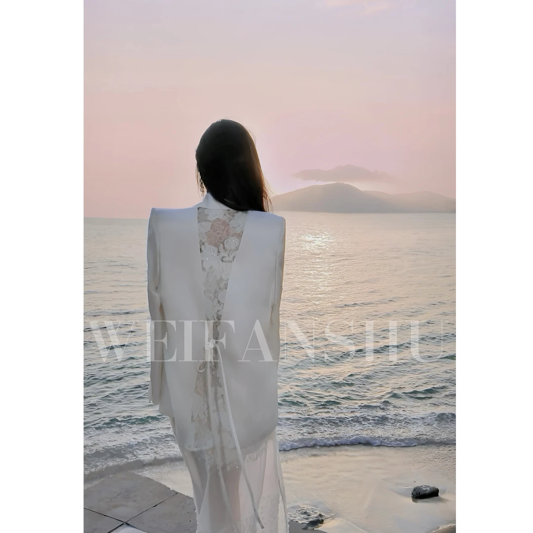 WEIFANSHU/魏凡舒【赫斯密语】早春新款气质高级感重工时尚西装外套