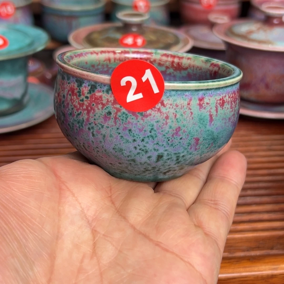 手工制作钧窑茶器