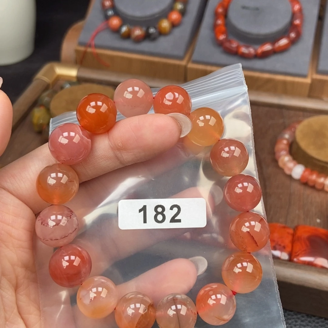 南红玛瑙未镶嵌手链卡13.2