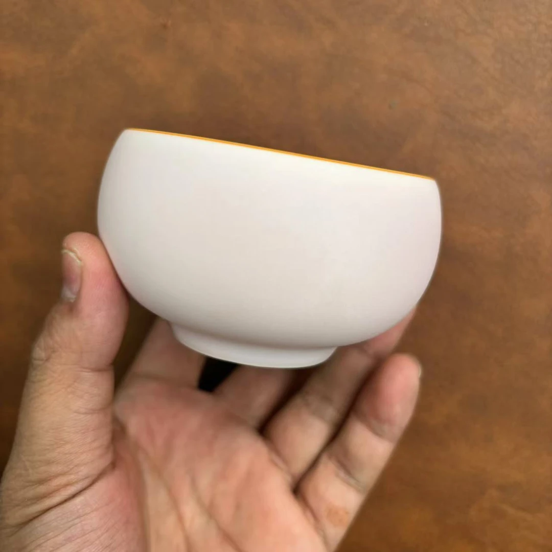 金口粉色禅定茶杯