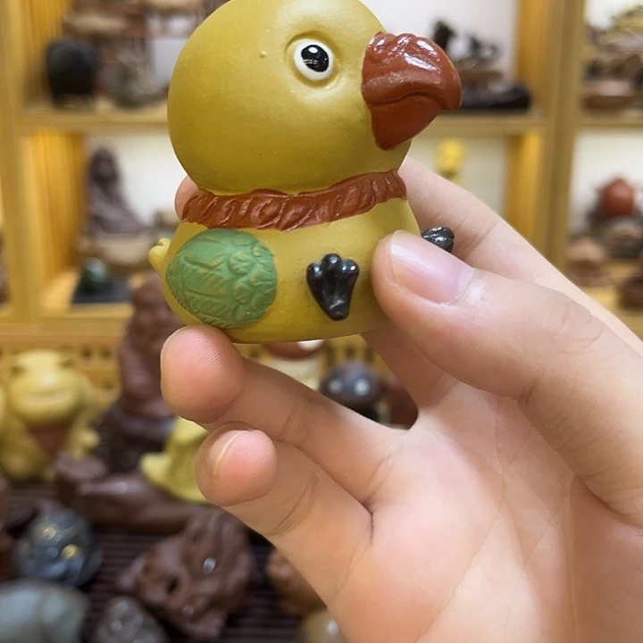 紫砂茶宠紫砂鹦鹉茶宠新瑕疵