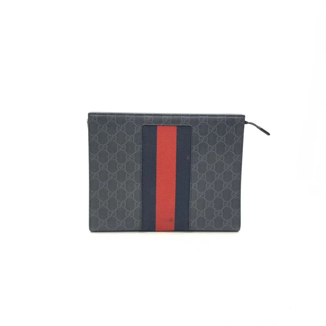 99新 GUCCI/古驰 【安则专属】黑老花op手拿包