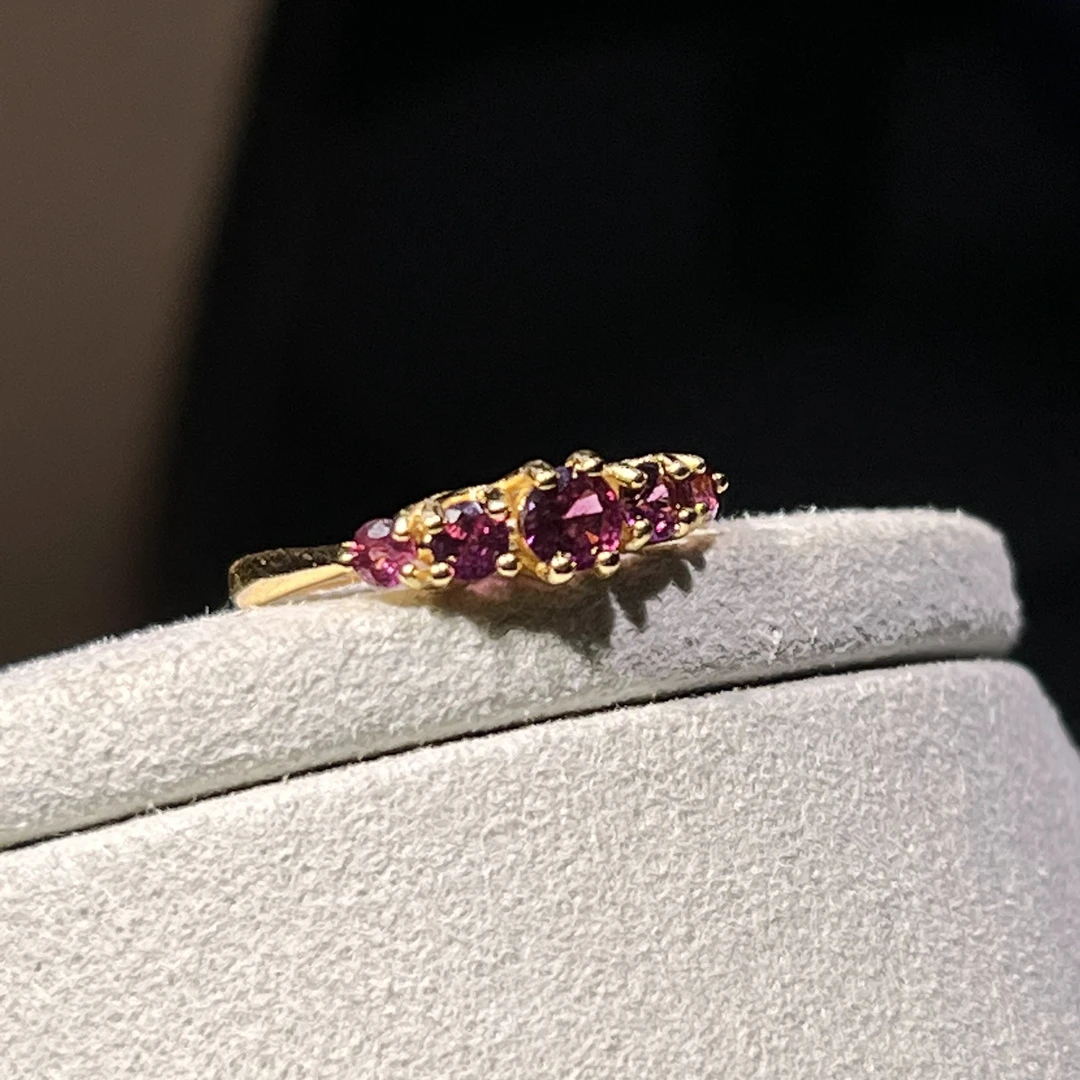 s925银紫牙乌石榴石戒指多样性发其一 ZK24040730