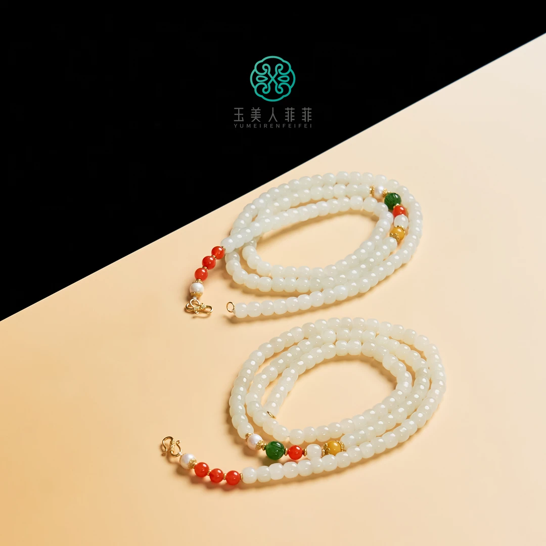 石惑珠宝丨和田玉项链约6*7mm^多样性发一