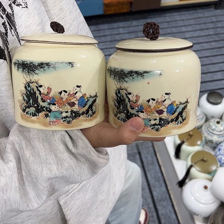 茶叶罐陶瓷家用储物罐瑕疵福利品介意勿拍