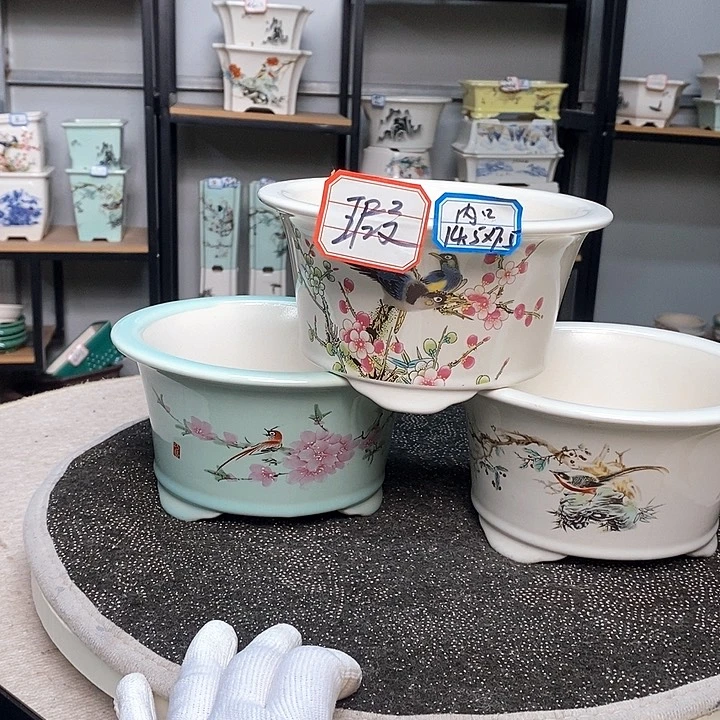 紫砂的花盆很漂亮