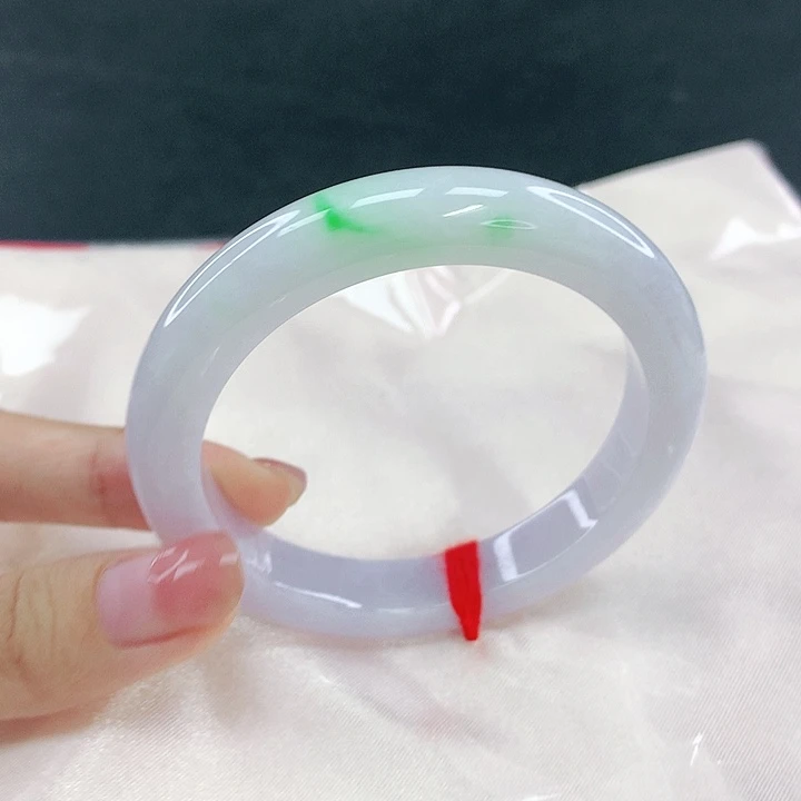翡翠未镶嵌手镯圈55，04083