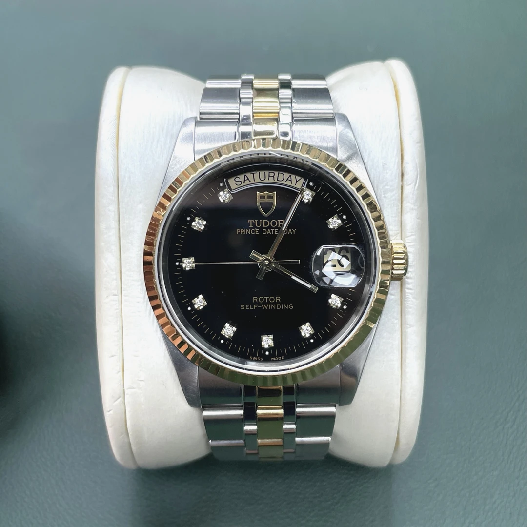 99新 TUDOR/帝舵 奢侈品/帝舵m76213黑盘钻刻36mm原钻单表